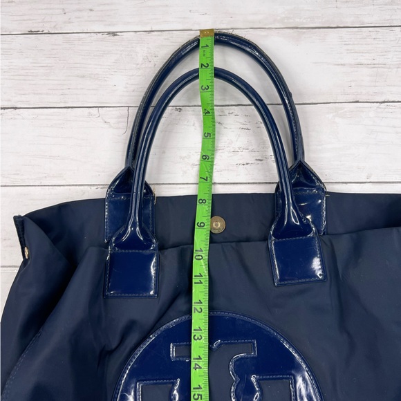 Tory Burch Ella Navy Tote Bag - Picture 15 of 15